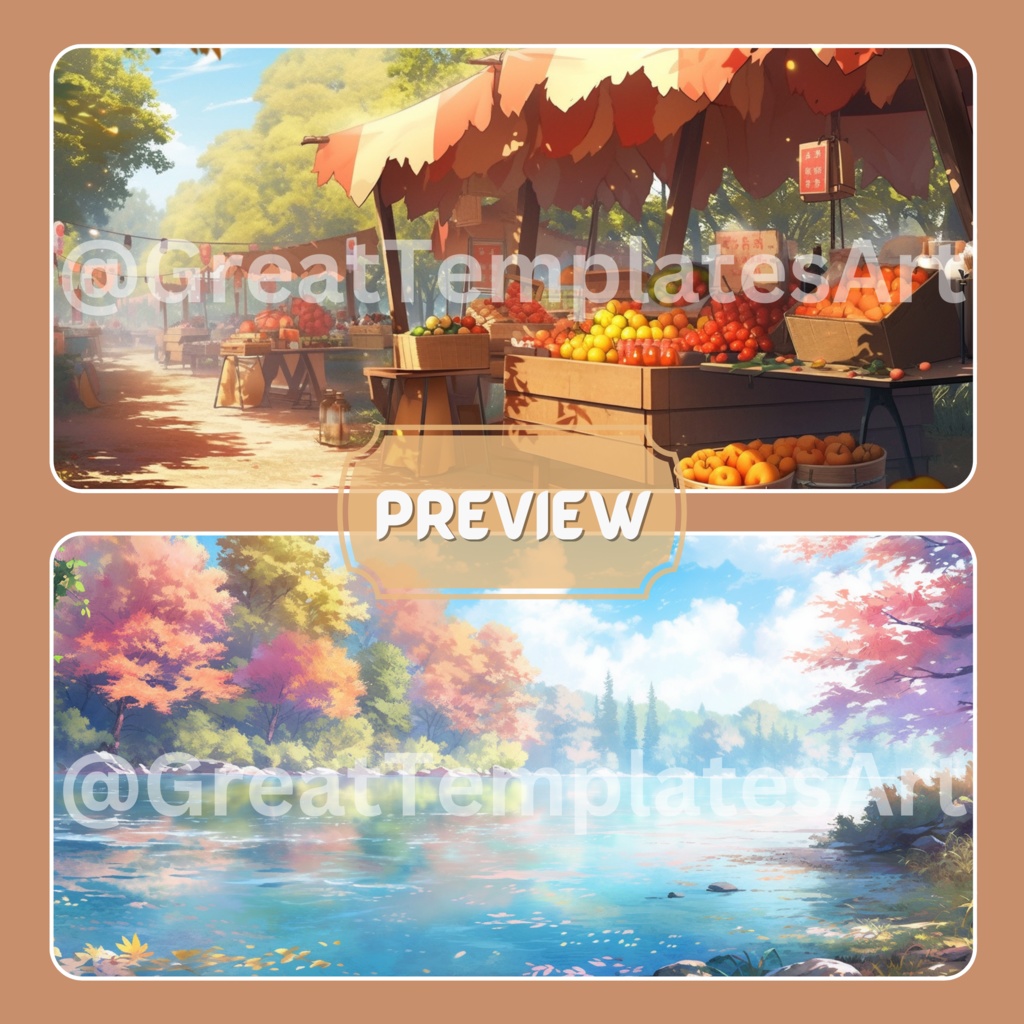 【VTuber】【YouTube・Twitch】秋背景50点4K