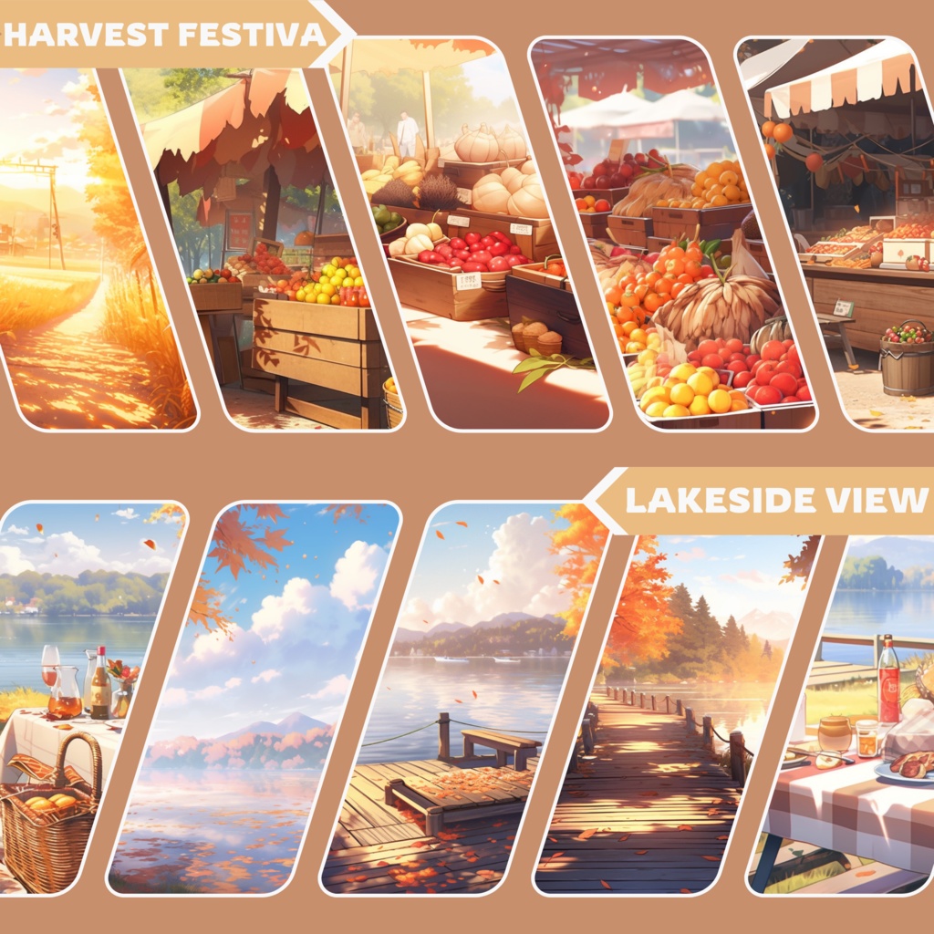 【VTuber】【YouTube・Twitch】秋背景50点4K