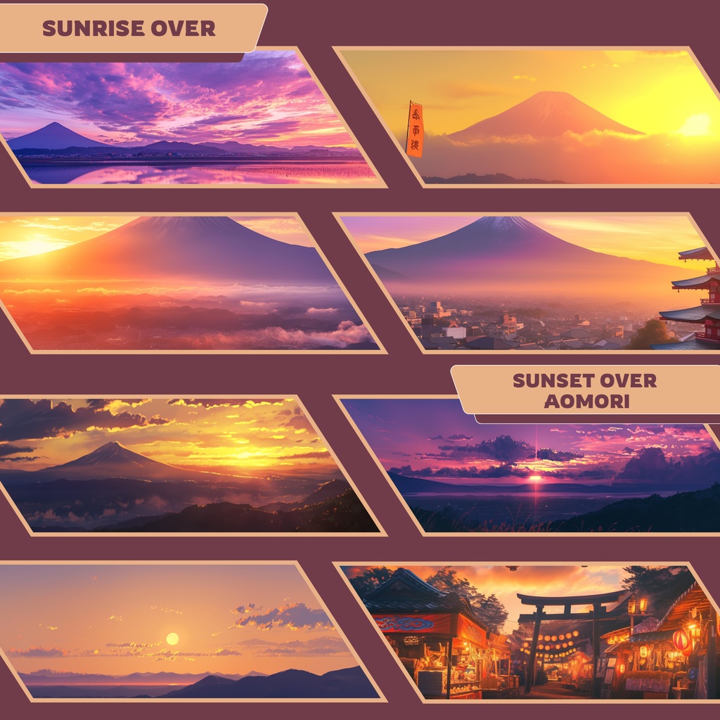 青森ねぶた祭り VTuber 背景、Lofi 背景、ストリーム アセット、Twitch 背景、バーチャル背景、Vtuber 背景