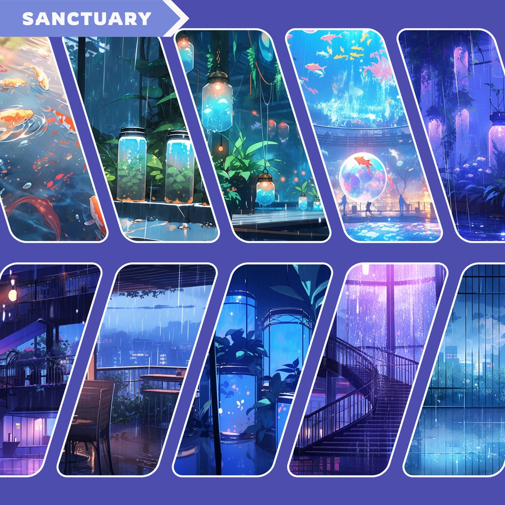 Cyberbunk VTuber 背景、Lofi 背景、ストリーム アセット、Twitch 背景、バーチャル背景、Vtuber 背景