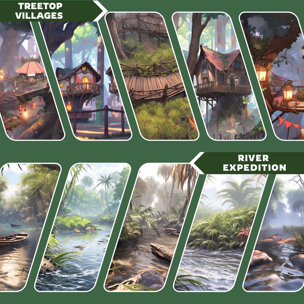 ジャングル VTuber 背景、Lofi 背景、ストリーム アセット、Twitch 背景、バーチャル背景、Vtuber 背景