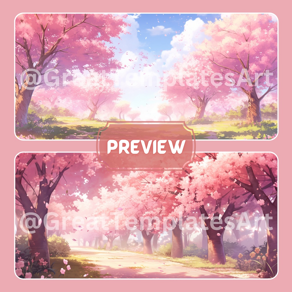 桜 VTuber 背景、Lofi 背景、春シーズン、ストリーム アセット、Twitch 背景、バーチャル背景、Vtuber 背景