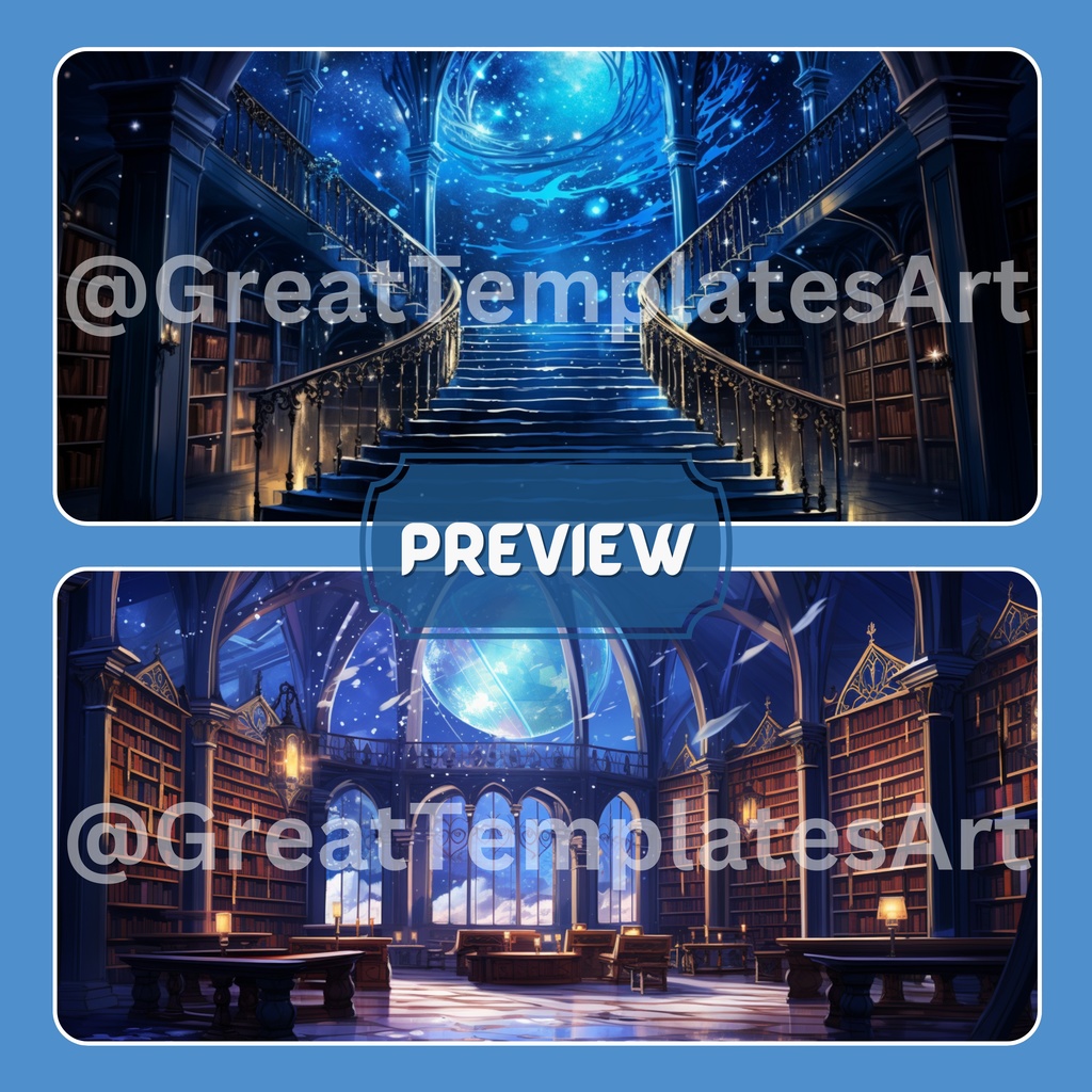 魔法の VTuber 背景、Lofi 背景、ストリーム アセット、Twitch 背景、バーチャル背景、Vtuber 背景