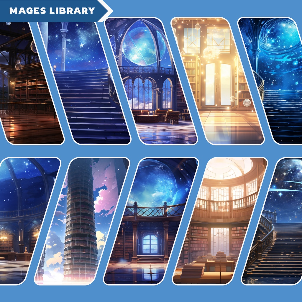 魔法の VTuber 背景、Lofi 背景、ストリーム アセット、Twitch 背景、バーチャル背景、Vtuber 背景