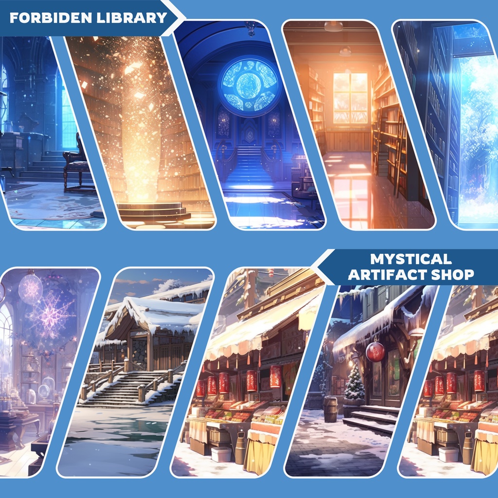 魔法の VTuber 背景、Lofi 背景、ストリーム アセット、Twitch 背景、バーチャル背景、Vtuber 背景