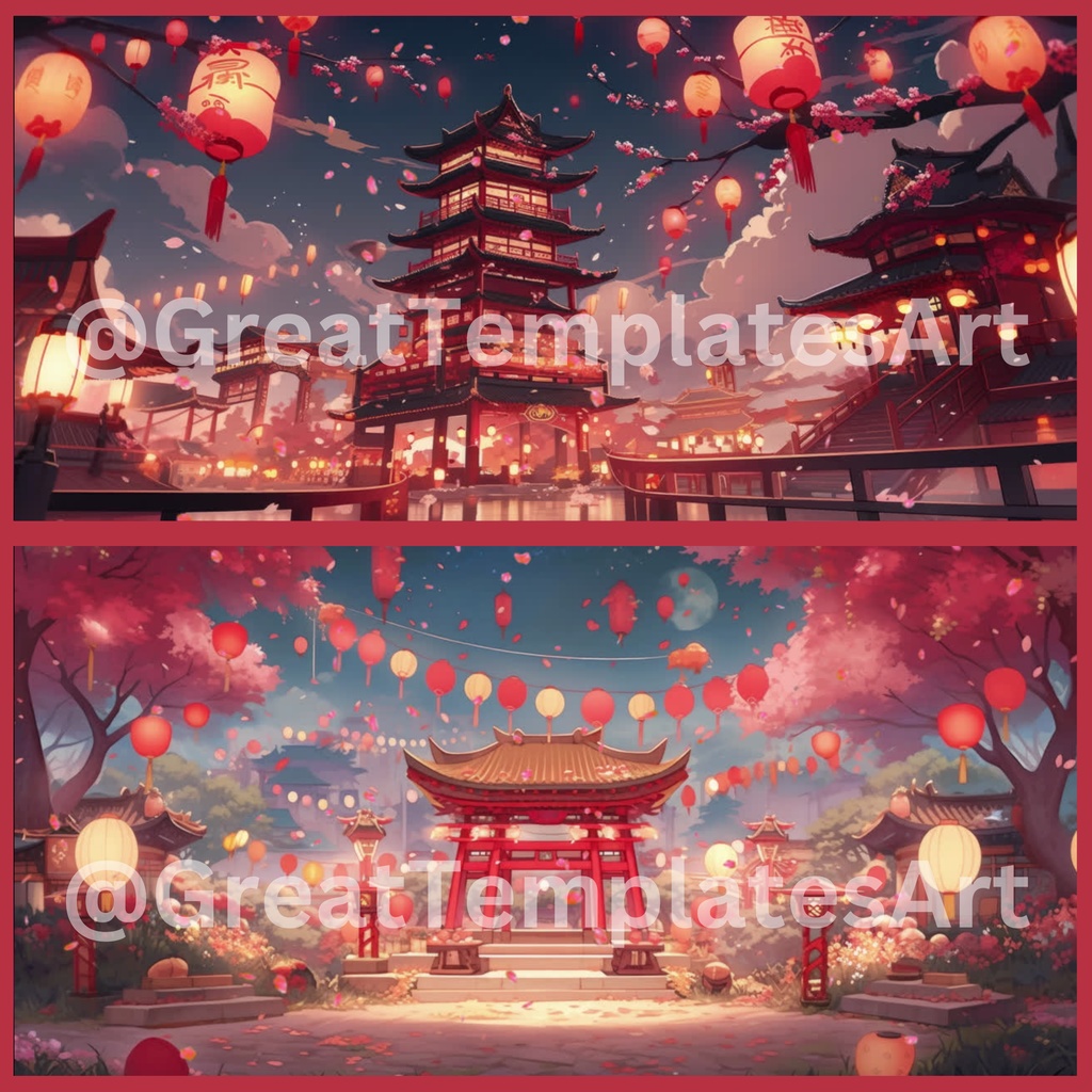 旧暦のアニメーション背景 20 個セット Twitch ストリーミング背景アセット VTuber アニメーション背景 Twitch ゲーマー背景ストリーム アセット