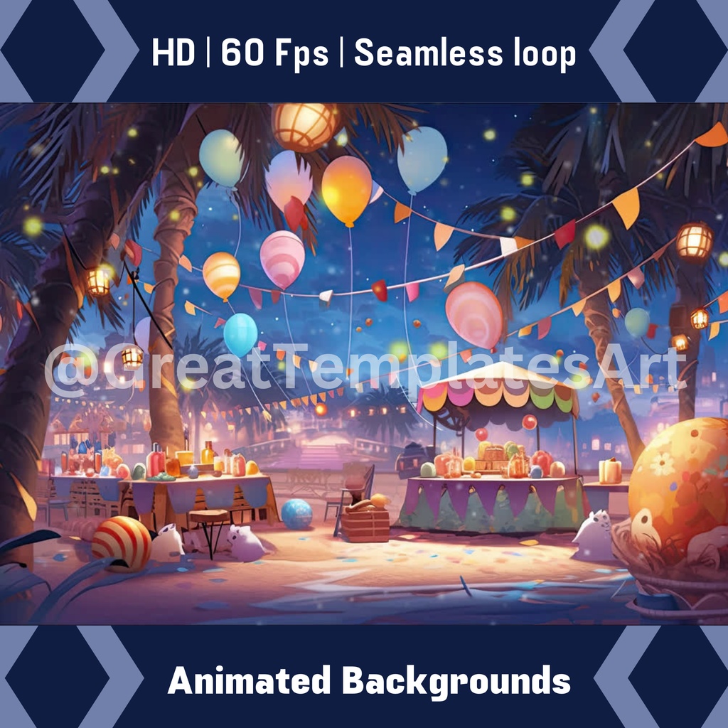 イースター アニメーション背景 25 個セット Twitch ストリーミング バックグラウンド アセット VTuber アニメーション背景 Twitch ゲーマー バックグラウンド ストリーム アセット