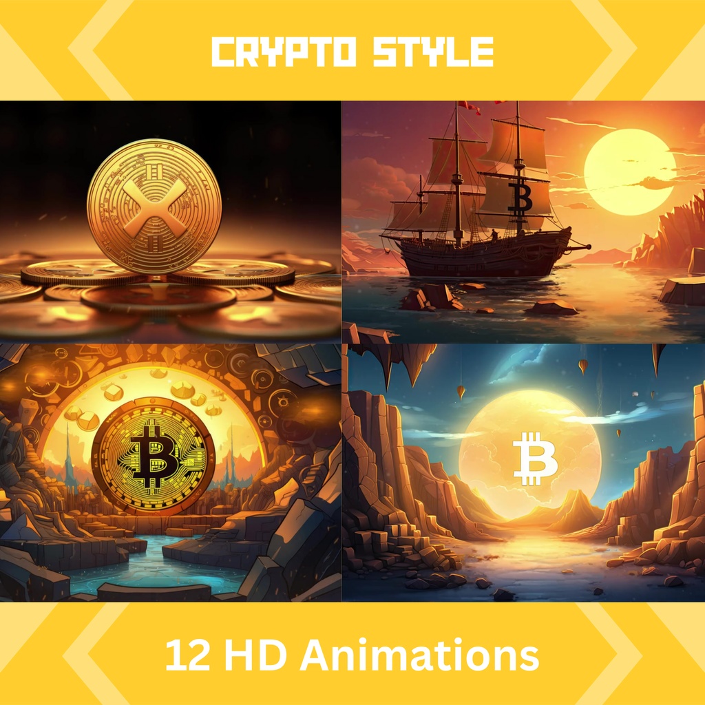 12 個の暗号スタイルのアニメーション背景 Twitch ストリーミング背景アセット VTuber アニメーション背景 Twitch ゲーマー背景ストリーム アセットのセット