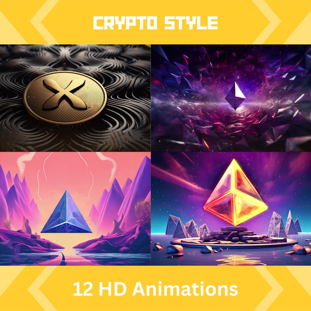 12 個の暗号スタイルのアニメーション背景 Twitch ストリーミング背景アセット VTuber アニメーション背景 Twitch ゲーマー背景ストリーム アセットのセット