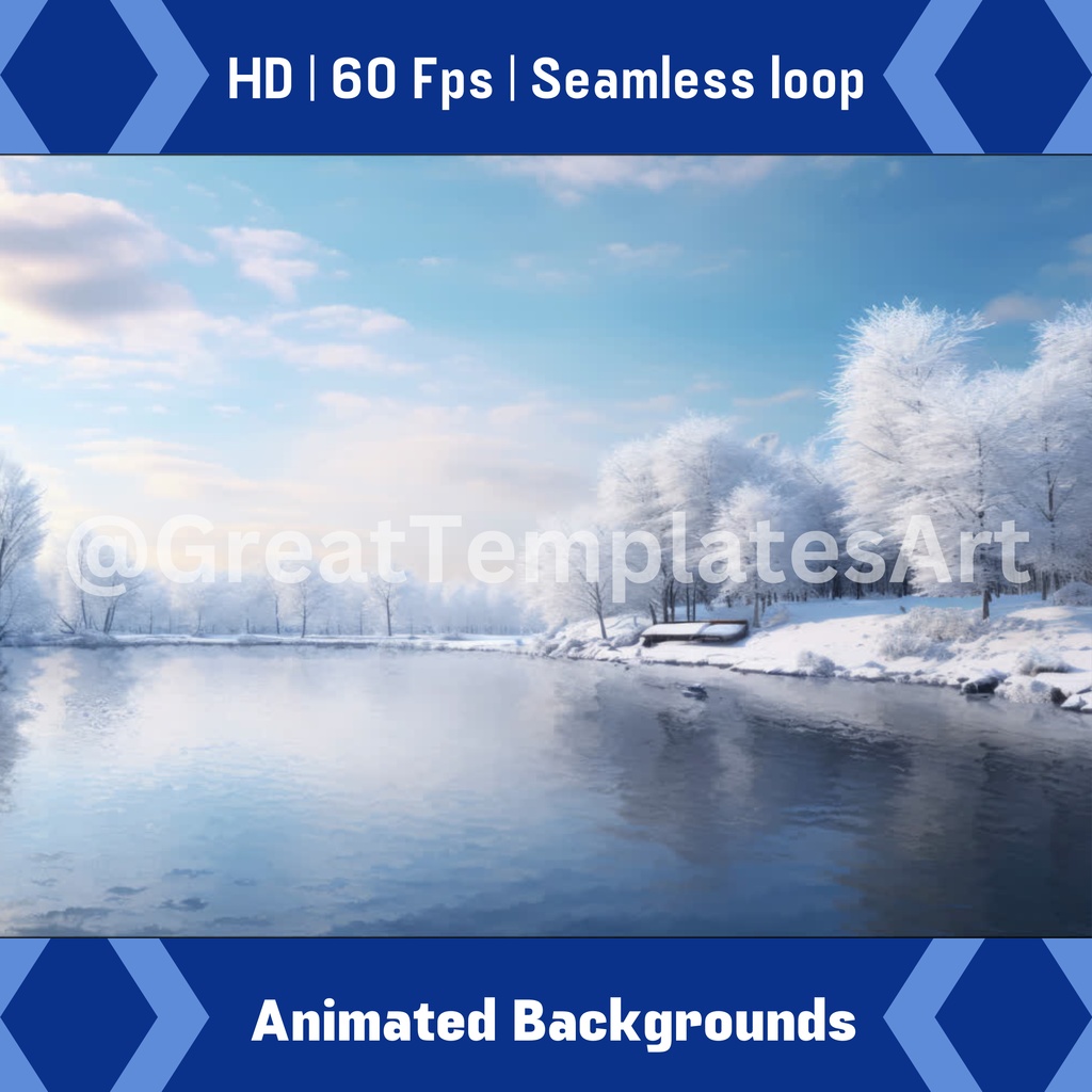 マジカルウィンターアニメーション背景20枚セット Twitchストリーミング背景アセット VTuberアニメーション背景 Twitchゲーマー背景ストリームアセット