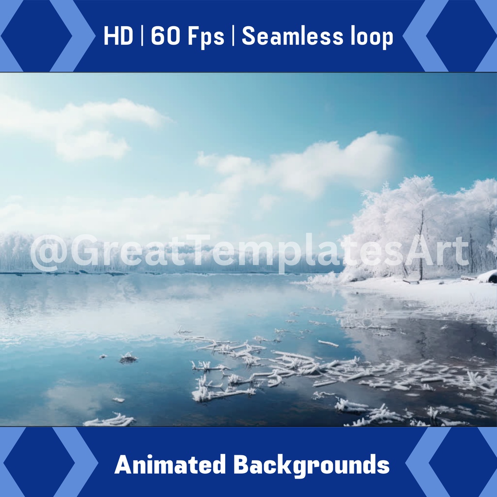 マジカルウィンターアニメーション背景20枚セット Twitchストリーミング背景アセット VTuberアニメーション背景 Twitchゲーマー背景ストリームアセット