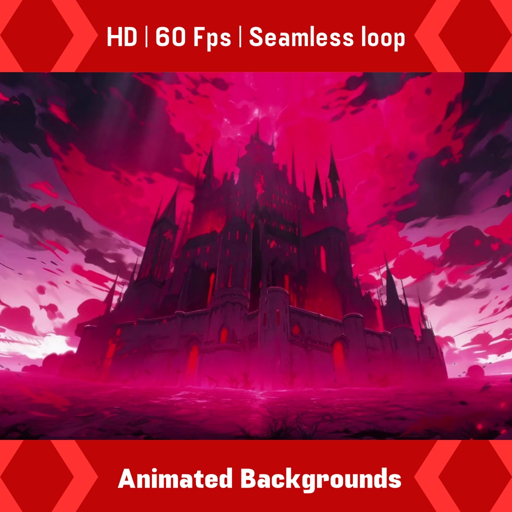 ホラー アニメ Twitch 画面 4 枚セット アニメーション背景 Twitch ストリーミング バックグラウンド アセット VTuber アニメーション背景 Twitch ゲーマー バックグラウンド ストリーム アセット