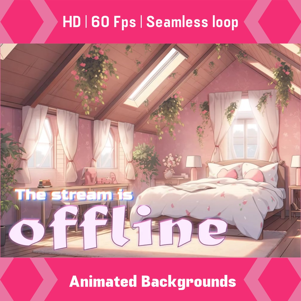 16 個の Lofi ベッドルーム アニメーション Twitch 画面、アニメーション背景、Twitch ストリーミング背景、アセット、VTuber アニメーション背景、Twitch ゲーマー背景、ストリーム アセットのセット