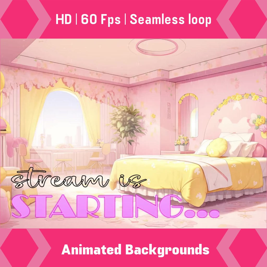 16 個の Lofi ベッドルーム アニメーション Twitch 画面、アニメーション背景、Twitch ストリーミング背景、アセット、VTuber アニメーション背景、Twitch ゲーマー背景、ストリーム アセットのセット