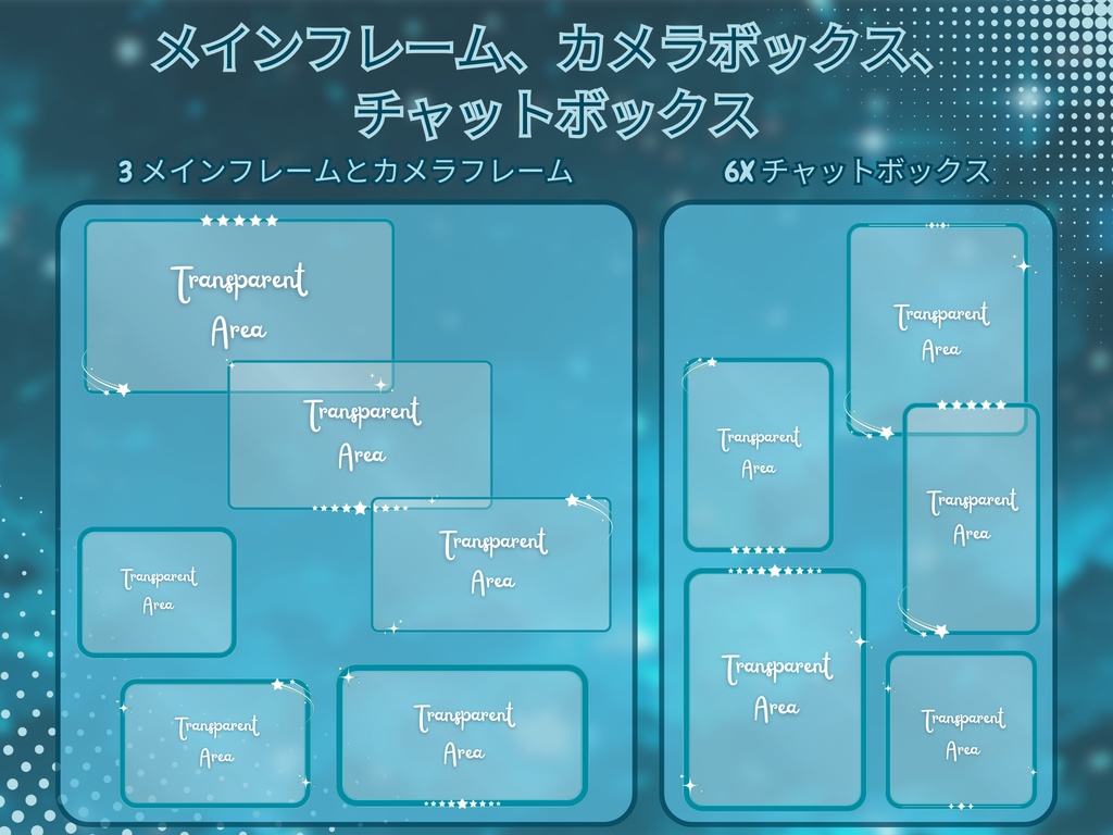 ターコイズスタートwitchオーバーレイ - Twitch向けアニメーションローファイストリームパッケージ