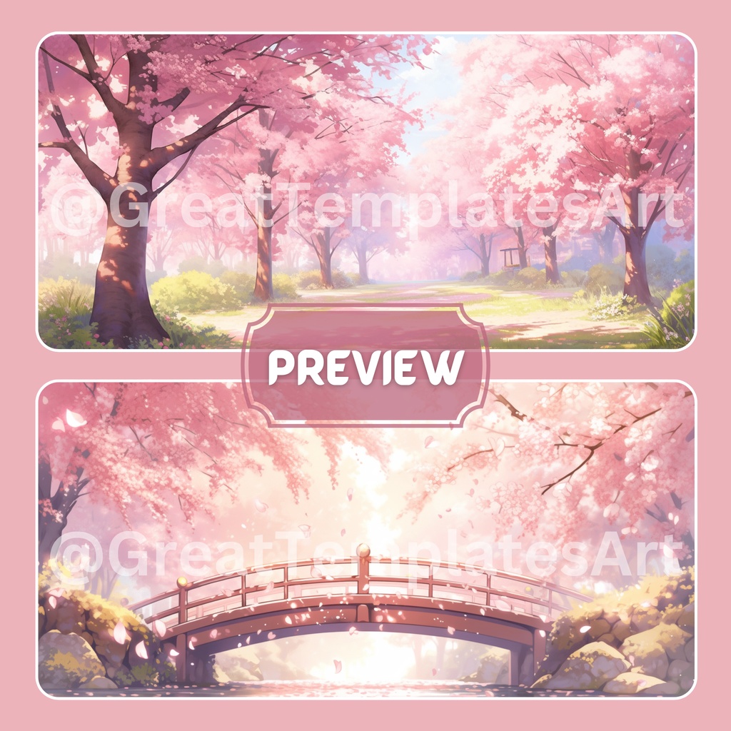 桜 VTuber 背景、Lofi 背景、春シーズン、ストリーム アセット、Twitch 背景、バーチャル背景、Vtuber 背景