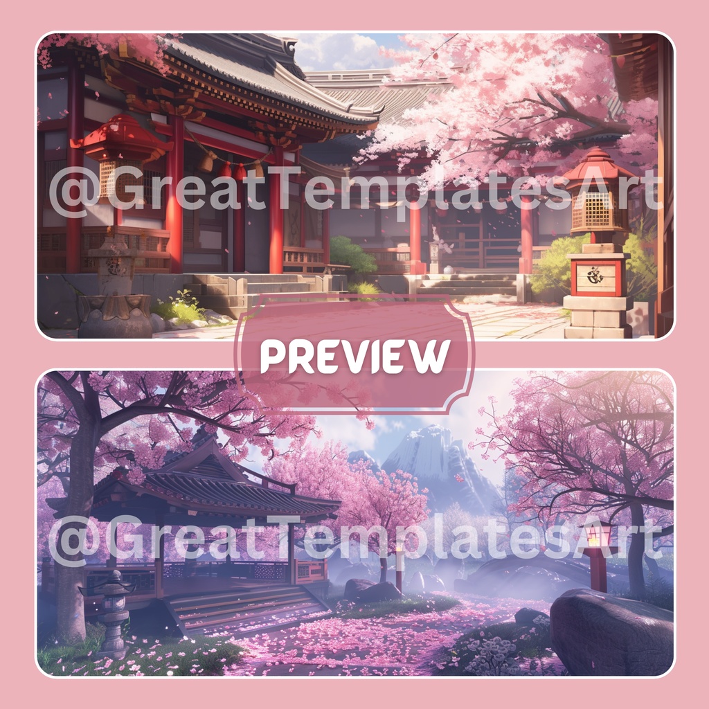 桜 VTuber 背景、Lofi 背景、春シーズン、ストリーム アセット、Twitch 背景、バーチャル背景、Vtuber 背景