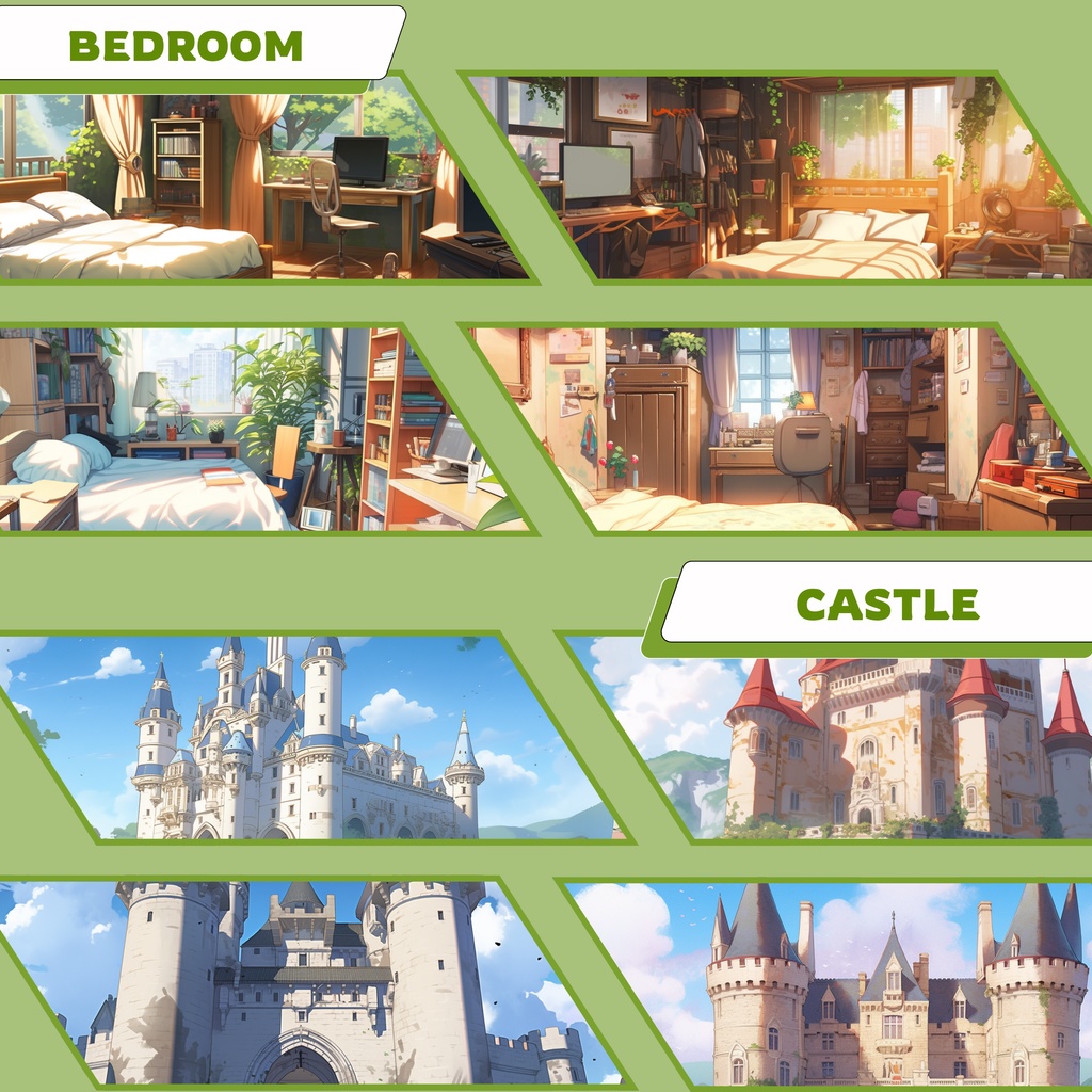 ジブリ VTuber 背景、Lofi 背景、ストリーム アセット、Twitch 背景、バーチャル背景、Vtuber 背景