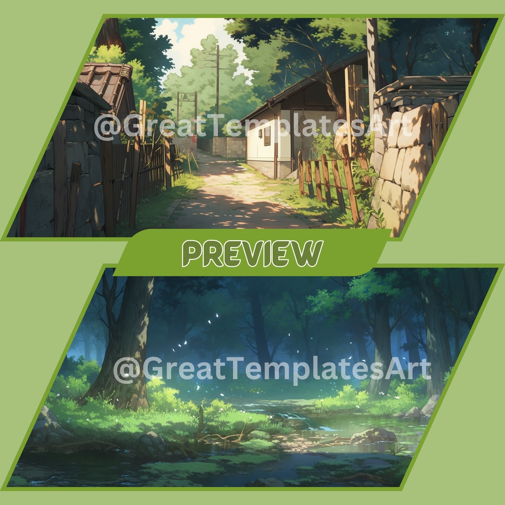 ジブリ VTuber 背景、Lofi 背景、ストリーム アセット、Twitch 背景、バーチャル背景、Vtuber 背景