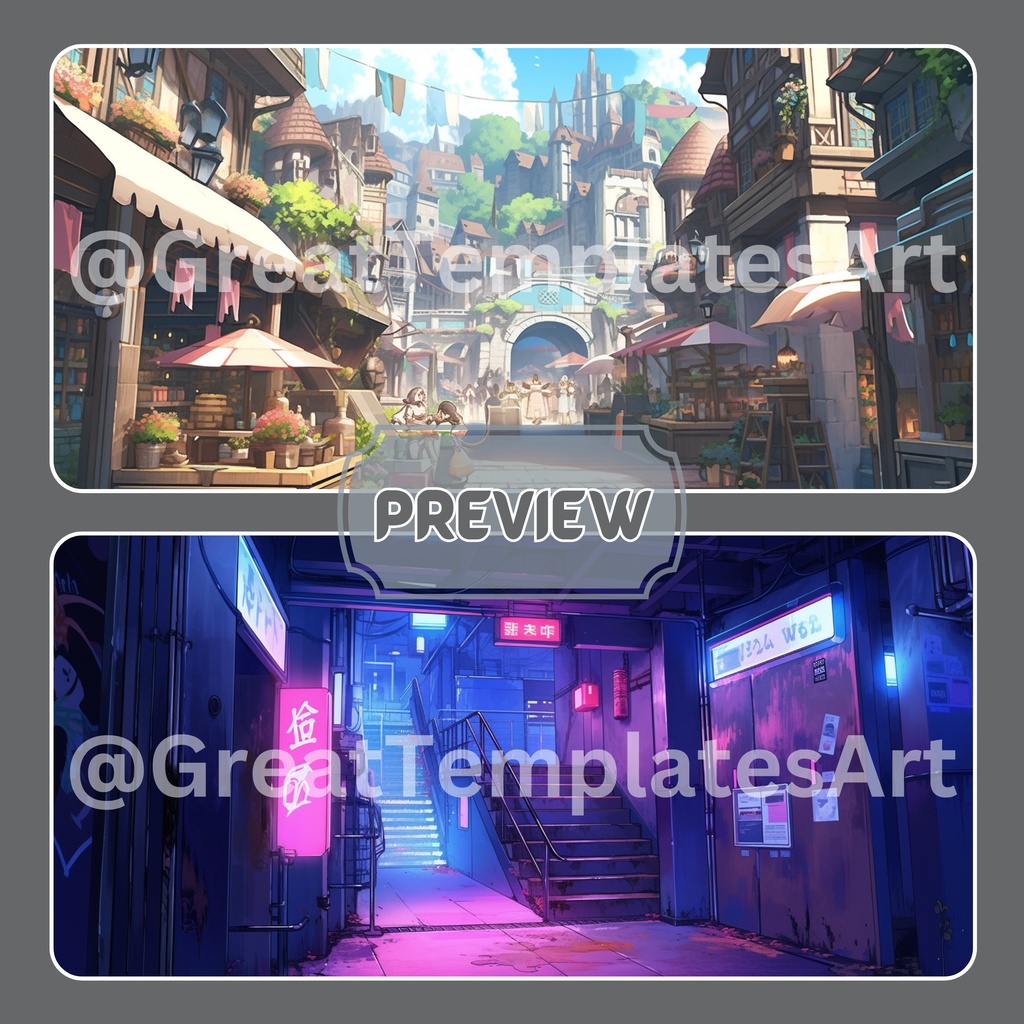 アーバン VTuber 背景、Lofi 背景、ストリーム アセット、Twitch 背景、バーチャル背景、Vtuber 背景