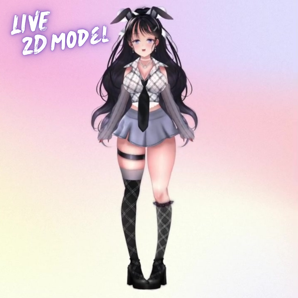 プリメイドガールバニー Live2d Vtuber モデル、すぐに使える商用モデル、Twitch 全身リグ Vtuber モデル