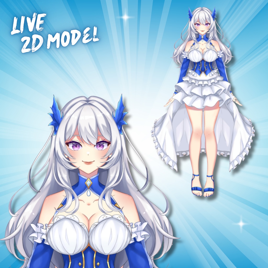 既製の女の子 ELLA Live2d Vtuber モデル、すぐに使用できる商用モデル、Twitch 全身リグ Vtuber モデル