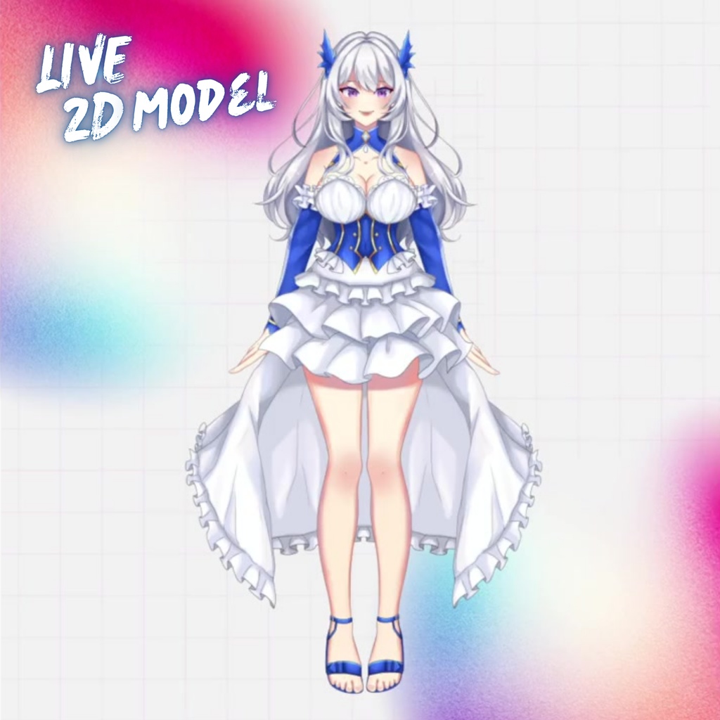 既製の女の子 ELLA Live2d Vtuber モデル、すぐに使用できる商用モデル、Twitch 全身リグ Vtuber モデル