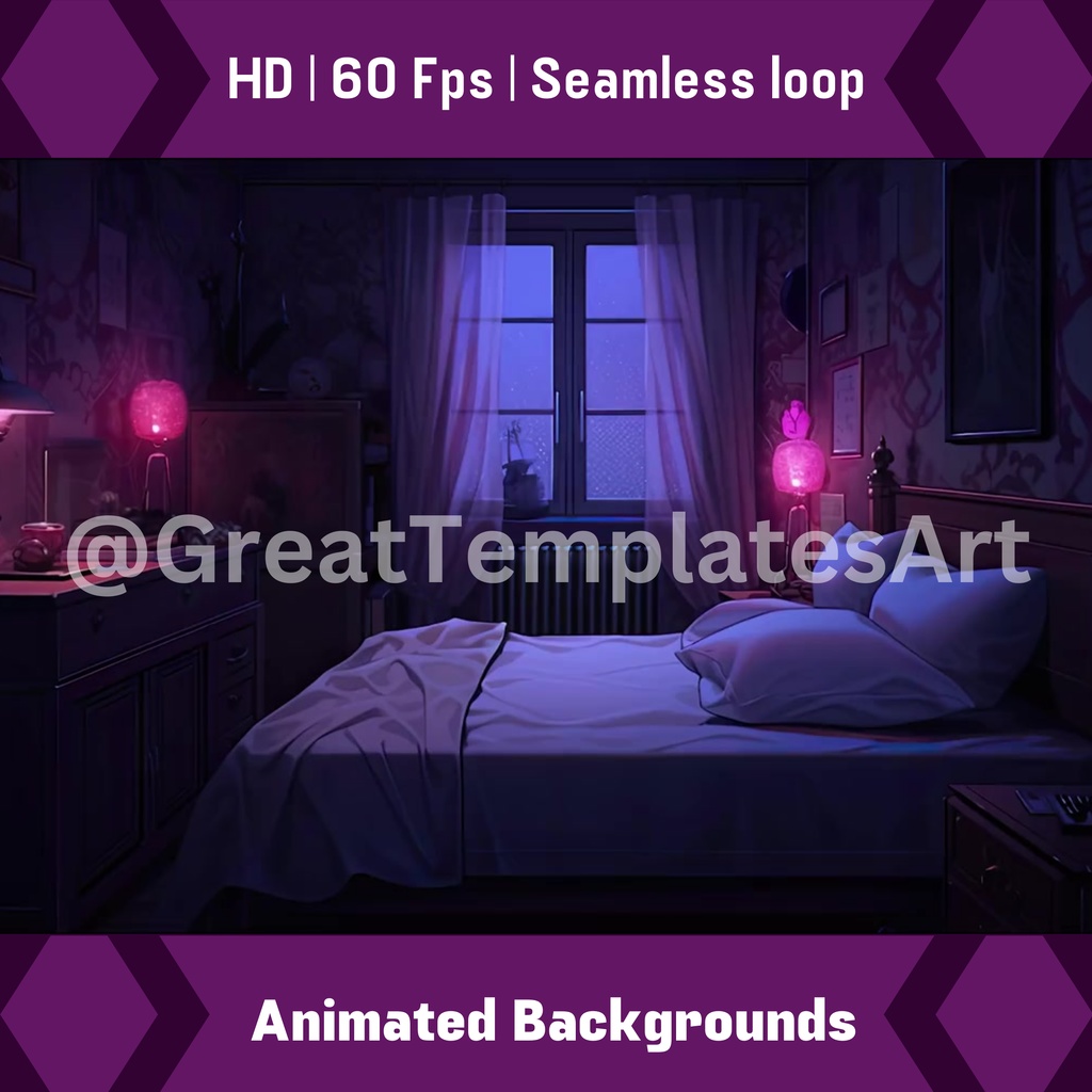 ホラーアニメアニメーション画面、アニメーション背景、Twitchストリーミング背景、アセット、VTuberアニメーション背景、Twitchゲーマー背景、ストリームアセット8枚セット