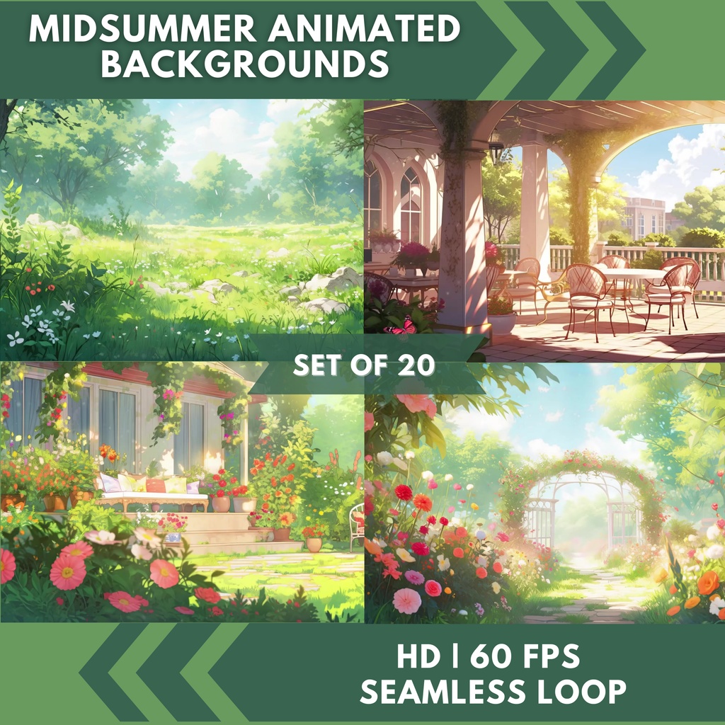 メガパック 200 個以上 真夏の背景、VTuber ストリーム パッケージ VTuber 背景 VTuber ゲーミングチェア アニメーション背景 VTuber アセット