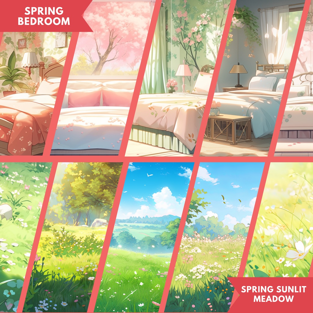 メガパック 200 個以上 春の背景、VTuber ストリーム パッケージ VTuber 背景 VTuber ゲーミングチェア アニメーション背景 VTuber アセット