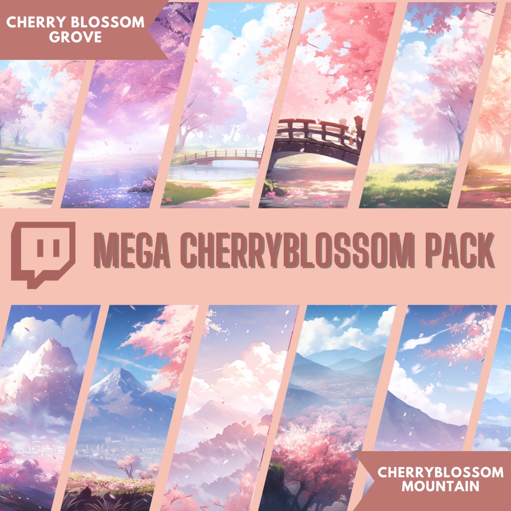 メガパック 100 個以上 桜背景、VTuber ストリーム パッケージ VTuber 背景 VTuber ゲーミングチェア アニメーション背景 VTuber アセット