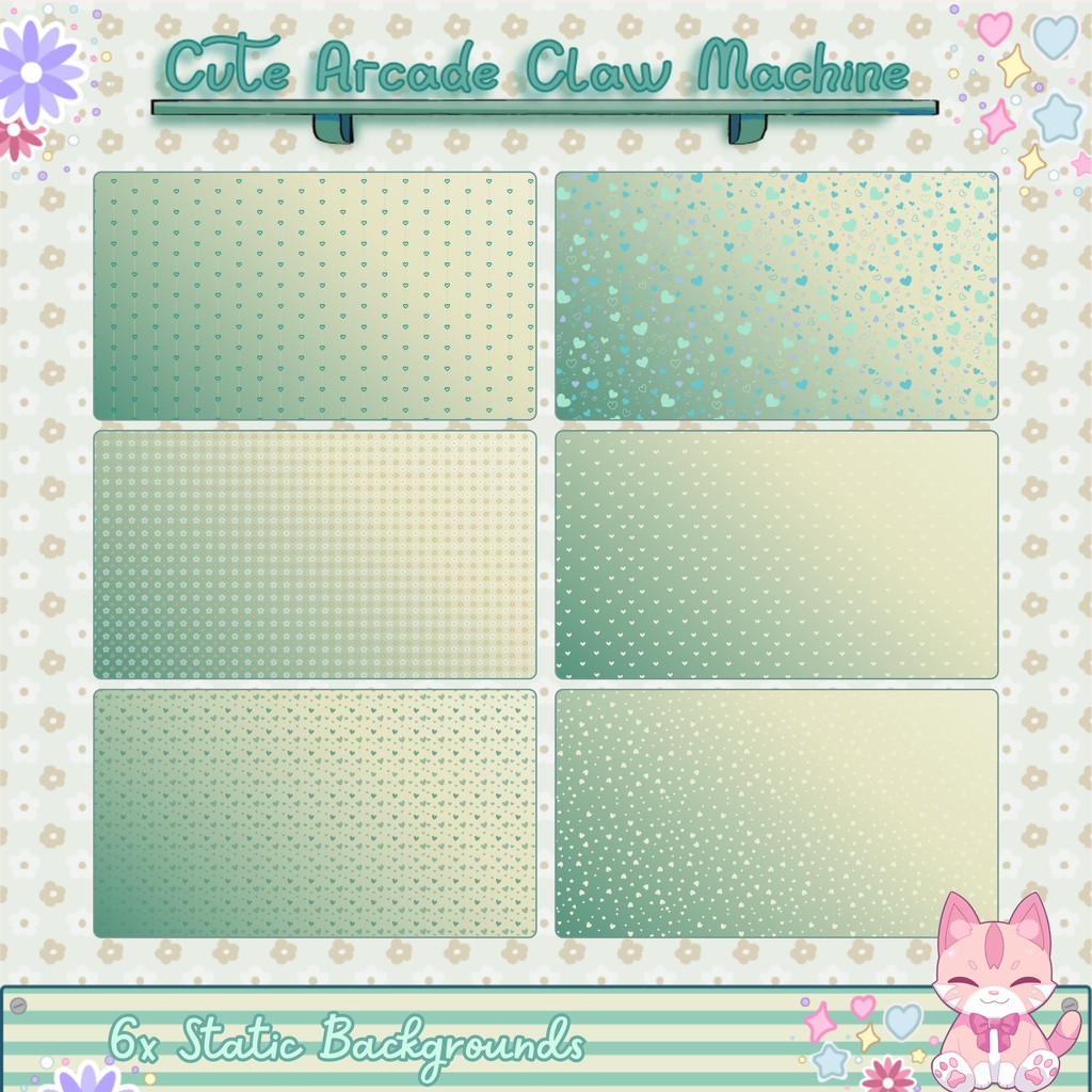 可愛いアーケードクレーンゲームTwitchオーバーレイ - ローファイアニメーションストリームパッケージ