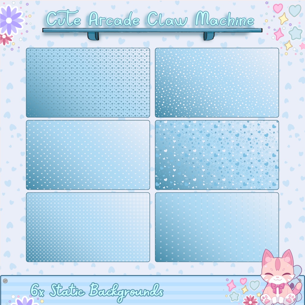 可愛いアーケードクレーンゲームTwitchオーバーレイ - ローファイアニメーションストリームパッケージ