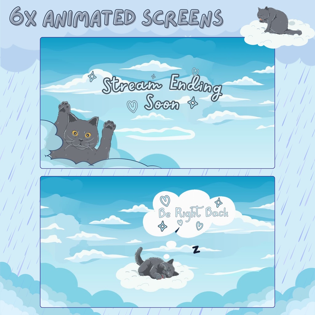動画、スーパーチャット、猫オーバーレイ、グラフィック・英語も・かわいいオーバーレイグラフィック