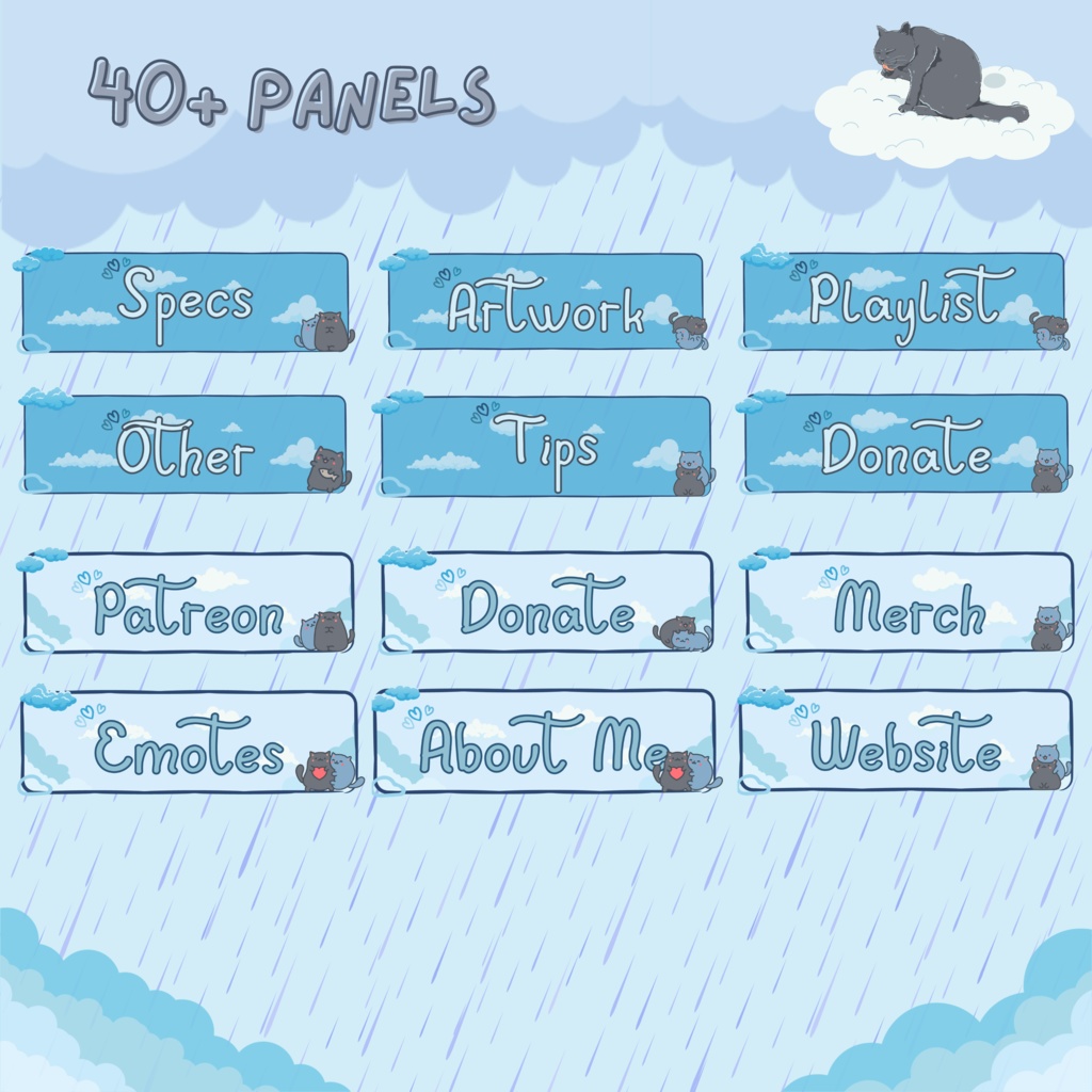 動画、スーパーチャット、猫オーバーレイ、グラフィック・英語も・かわいいオーバーレイグラフィック