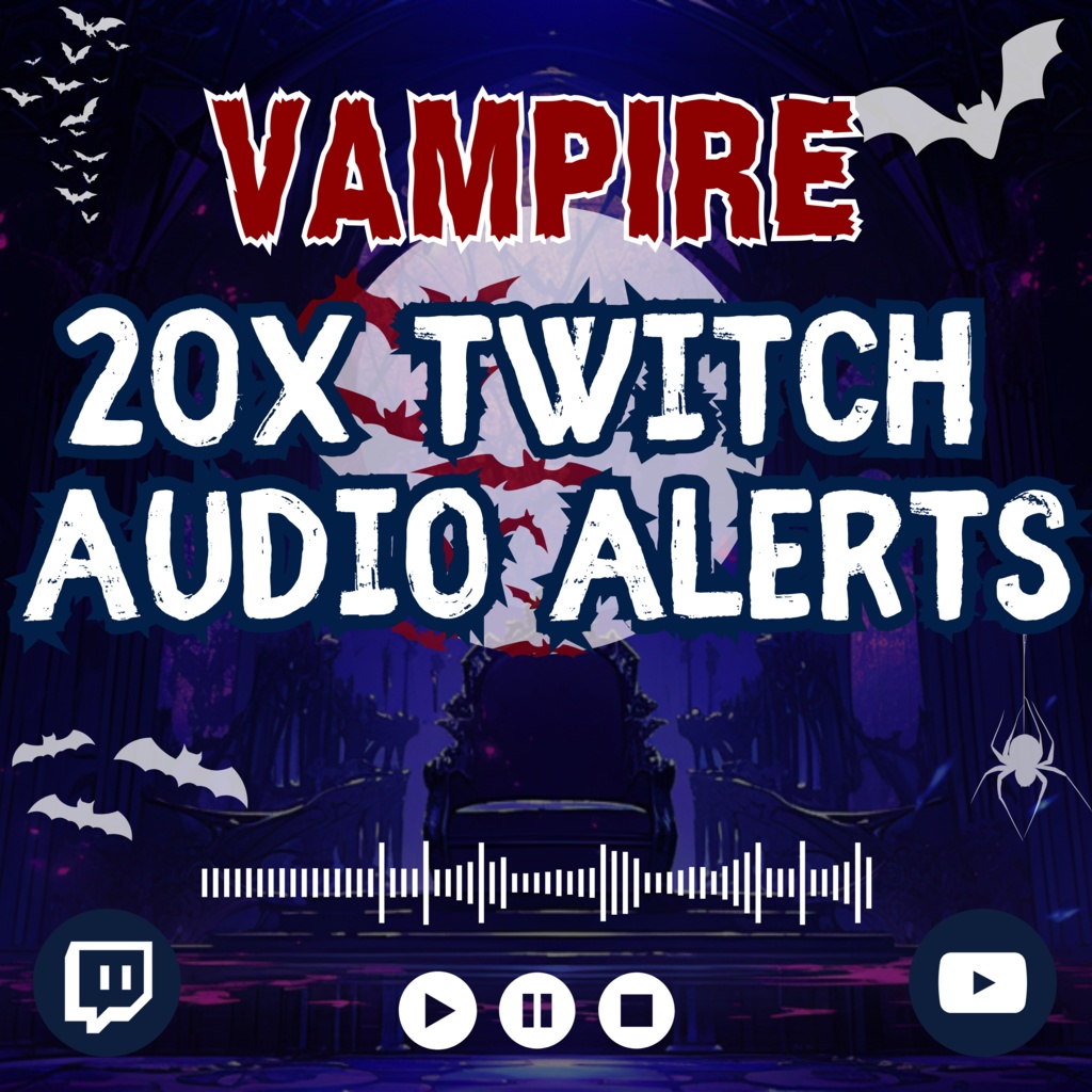 【VTuber向け】【配信者向け】幻想的なアラートパック🌟│180種類以上の音源付き!