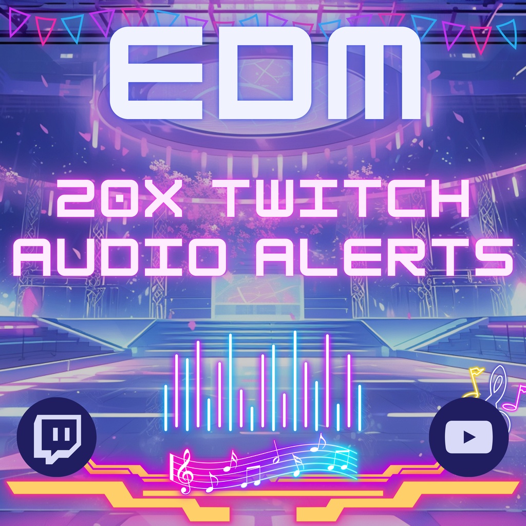 【VTuber向け】【配信者向け】幻想的なアラートパック🌟│180種類以上の音源付き!