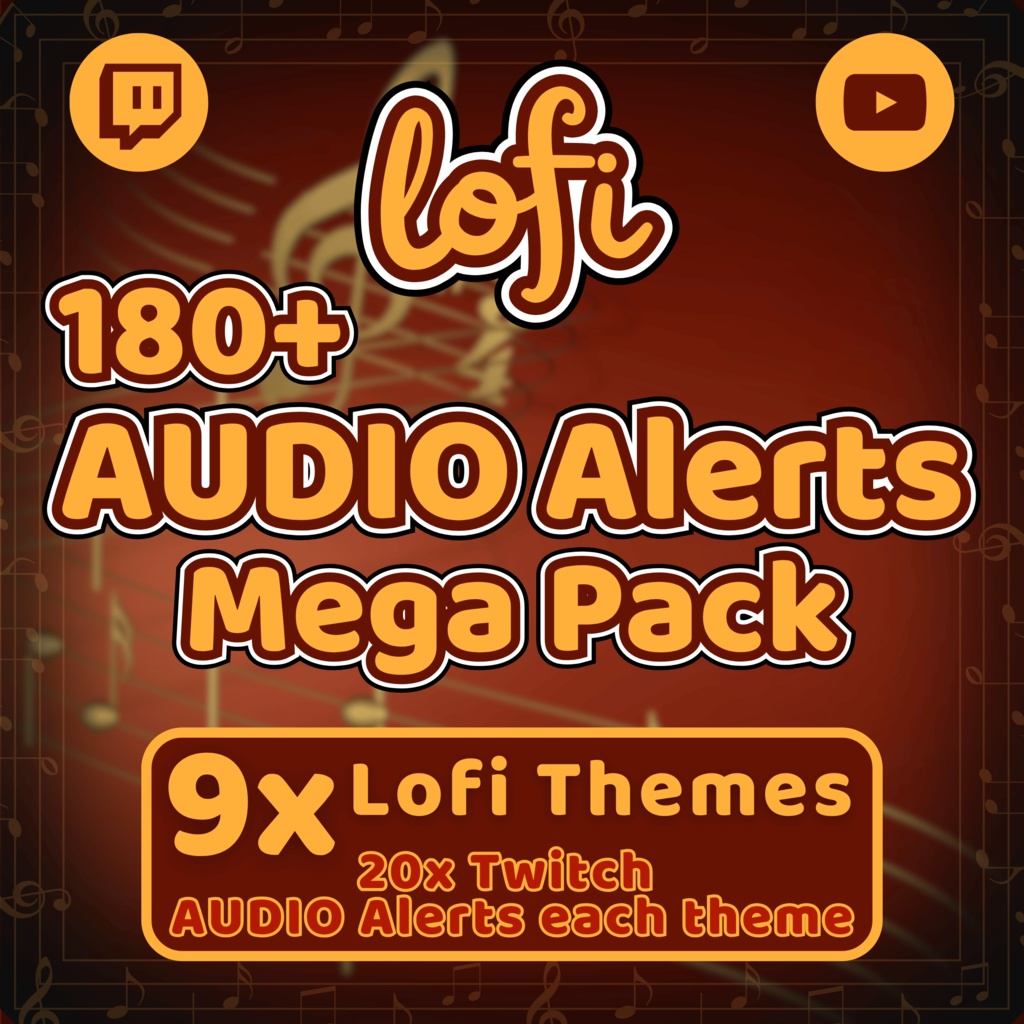 【VTuber向け】【配信者向け】癒しのLo-Fiアラートパック│180種類以上の音源付き！