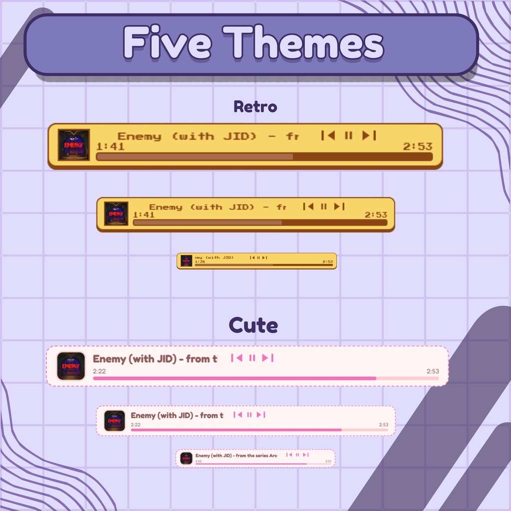 【VTuber向け】【YouTube/Twitch】Spotify音楽ウィジェットセット✨│配信用