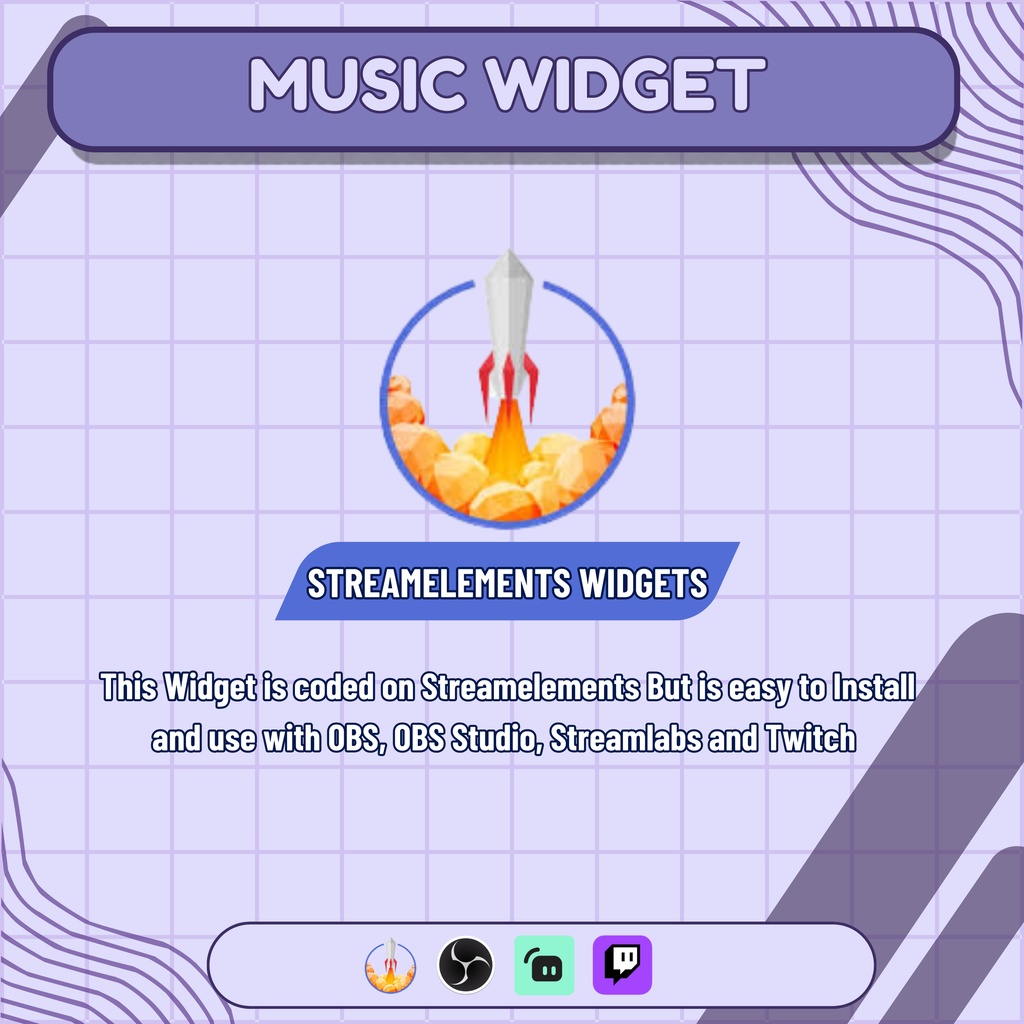 【VTuber向け】【YouTube/Twitch】Spotify音楽ウィジェットセット✨│配信用