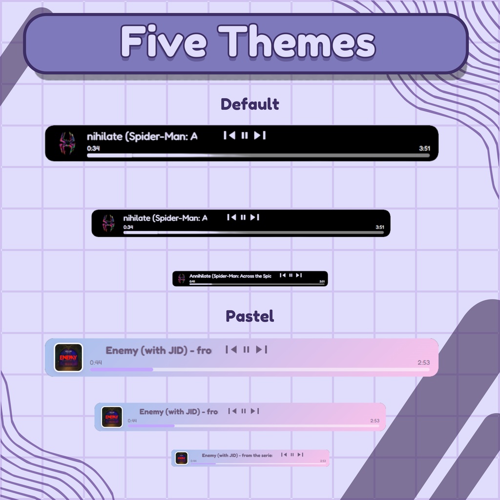 【VTuber向け】【YouTube/Twitch】Spotify音楽ウィジェットセット✨│配信用