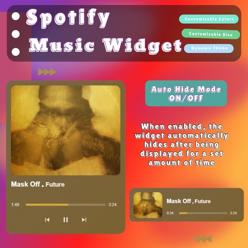 【VTuber向け】【YouTube/Twitch】ダイナミックミュージックウィジェットセット✨│配信用