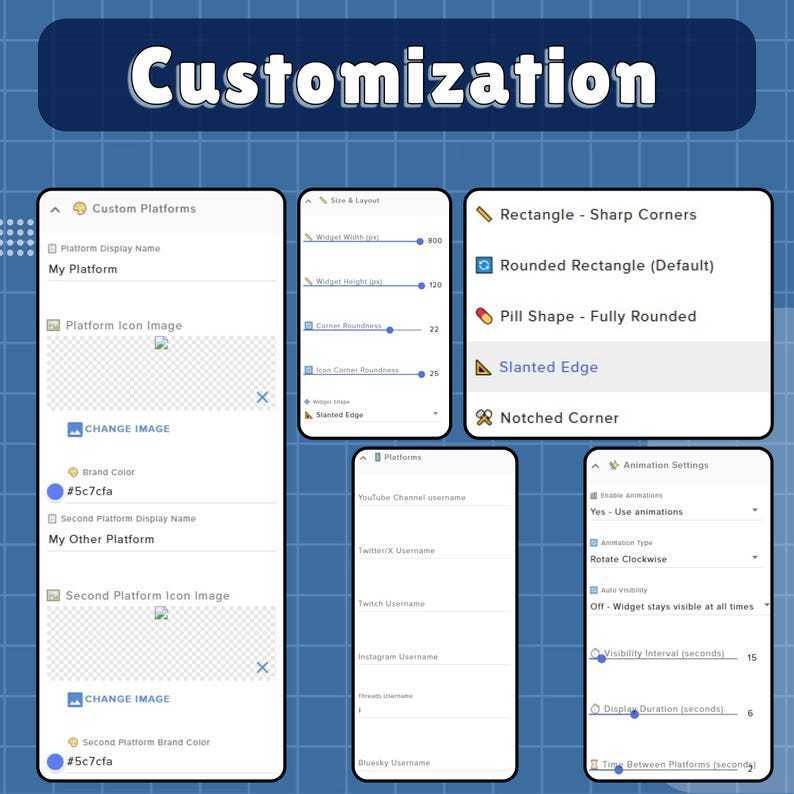 【VTuber向け】【YouTube/Twitch】ソーシャルウィジェットセット✨│配信用