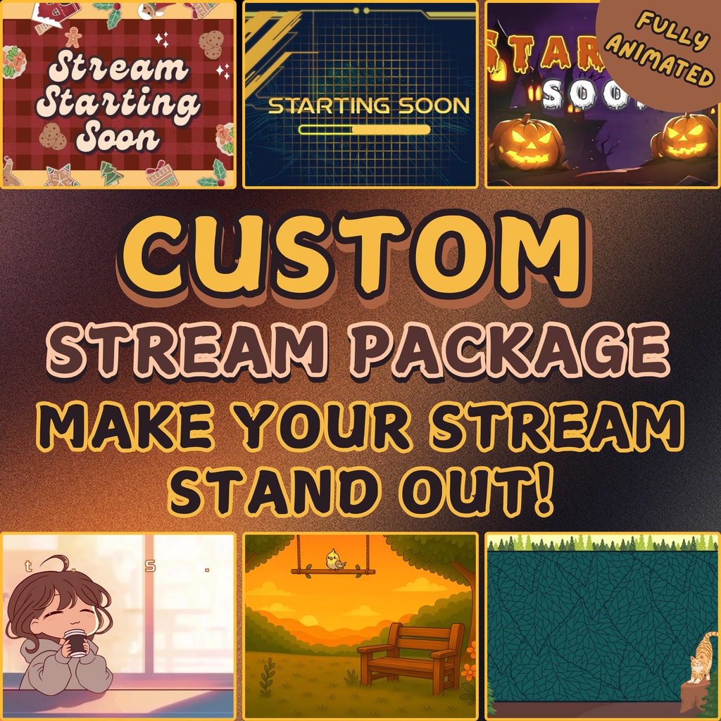 【ストリーマー＆VTuber向け】 コミッション募集中！ Twitch、Kick、YouTube向けのカスタムアニメーションオーバーレイパッケージ✨