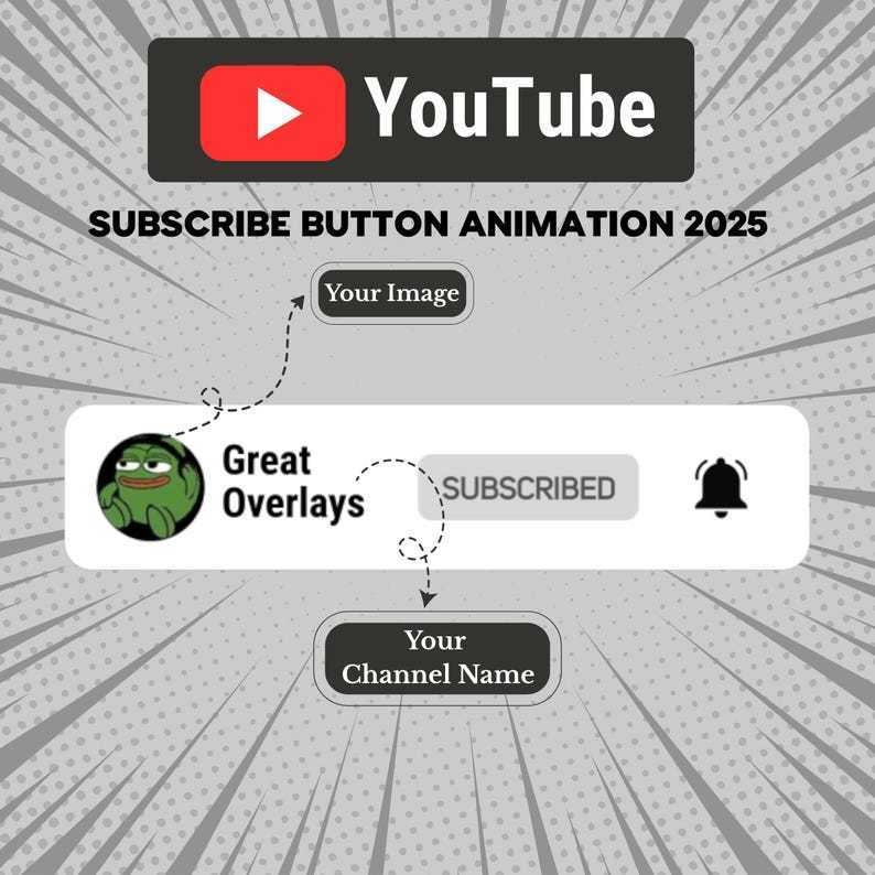 【VTuber向け】YouTubeチャンネル登録アニメーション✨【配信者向け】