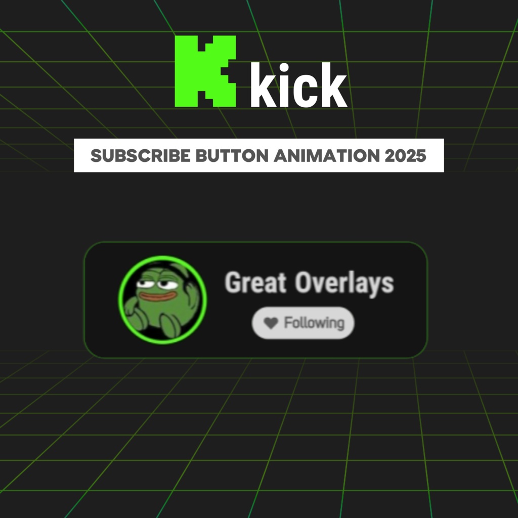 【VTuber向け】キックチャンネル登録アニメーション✨【ストリーマー向け】