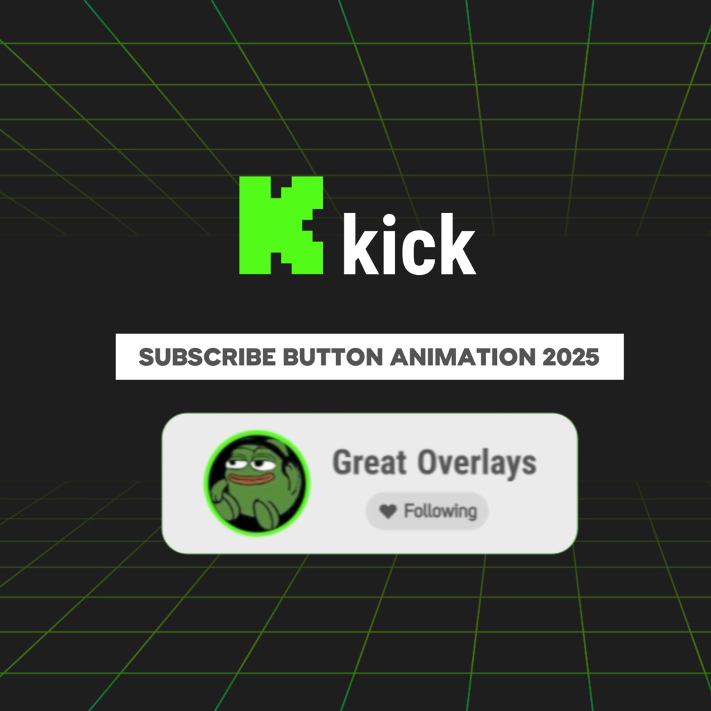 【VTuber向け】キックチャンネル登録アニメーション✨【ストリーマー向け】