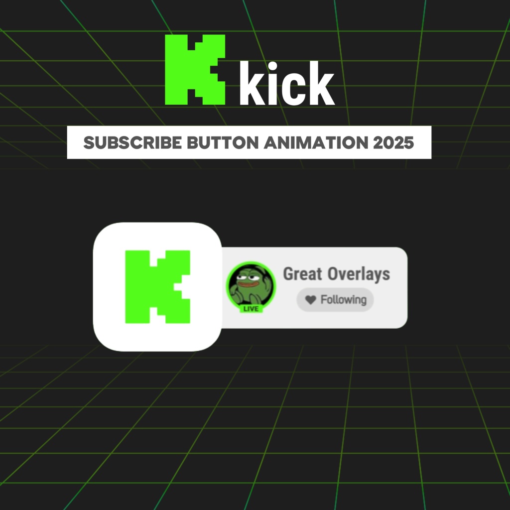 【VTuber向け】キックチャンネル登録アニメーション✨【ストリーマー向け】