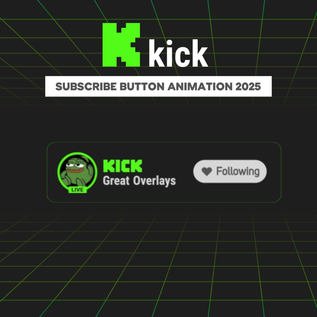 【VTuber向け】キックチャンネル登録アニメーション✨【ストリーマー向け】