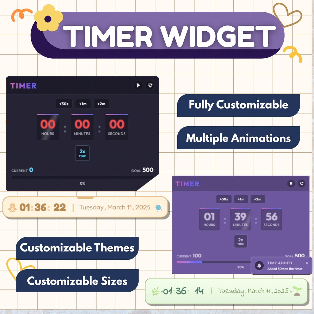 【VTuber向け】カスタムウィジェットアニメーション✨【ストリーマー向け】